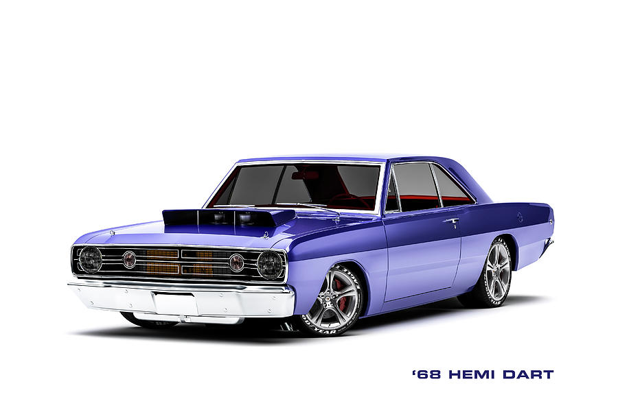 68 Hemi Dart Digital Art by Mark Maloney - Pixels