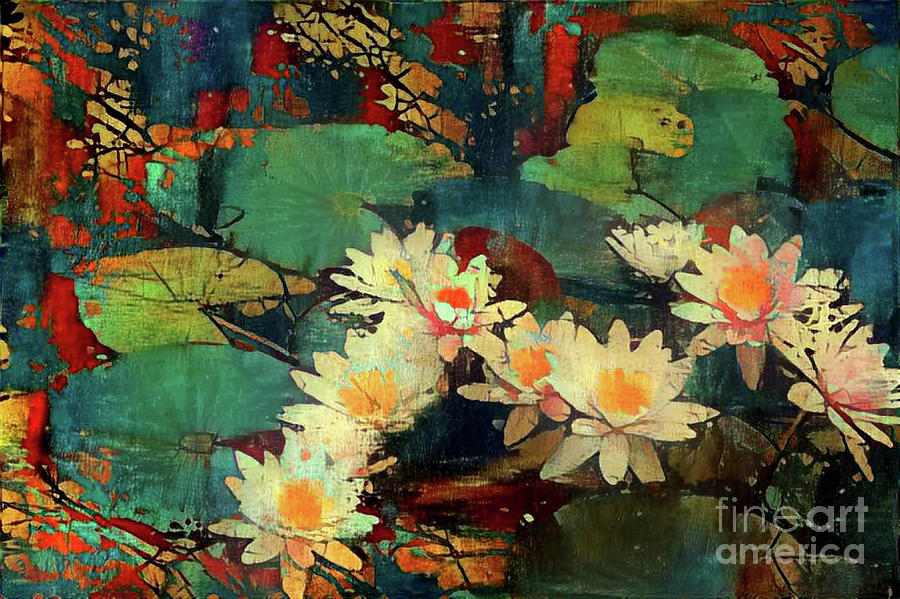 Jeweled Water Lilies #69 Digital Art by Amy Cicconi