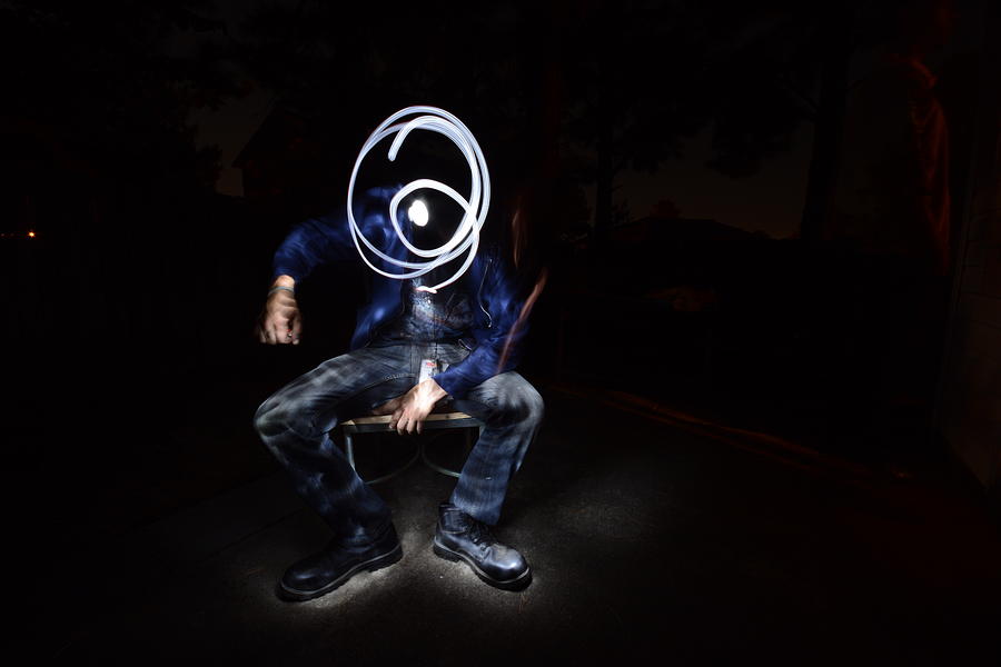 Light Painting Portraits #69 Photograph by Chris  Look