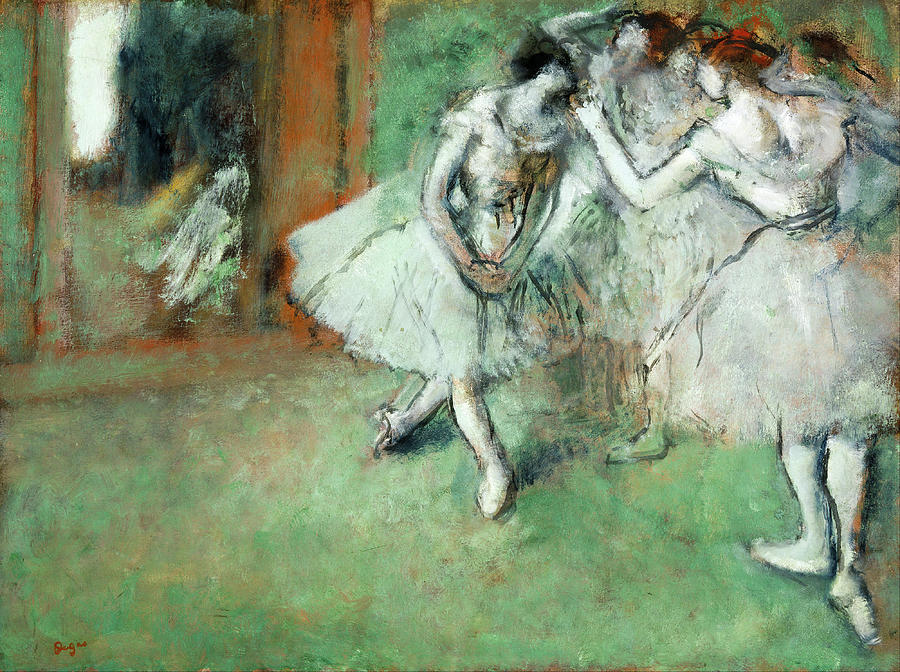 Group Painting - A Group of Dancers  #7 by Edgar Degas