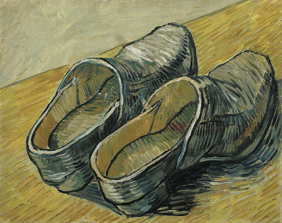 A pair of leather clogs #12 Painting by Vincent van Gogh