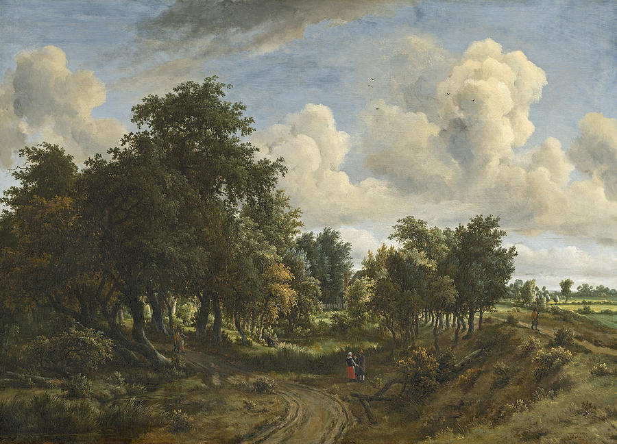 A Wooded Landscape #8 Painting by Meindert Hobbema