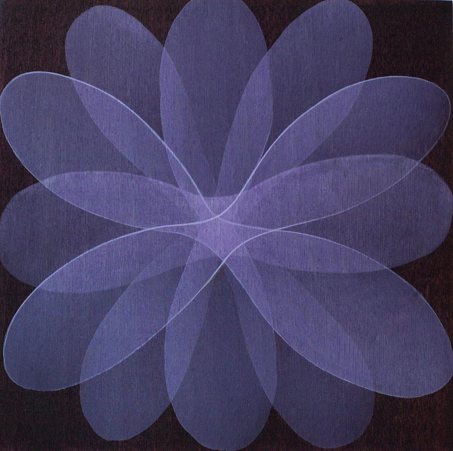 Abstract Painting - Abstract flower by Jitka Anlaufova Abstract Painting - Abstract flower by Jitka Anlaufova