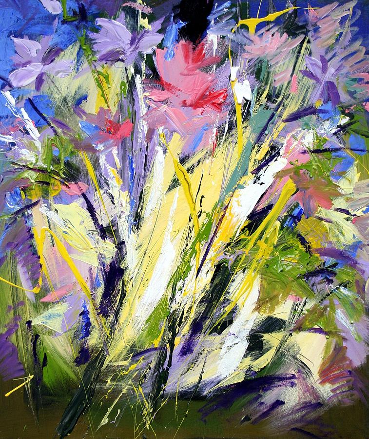 Abstract Flowers #7 Painting by Mario Zampedroni