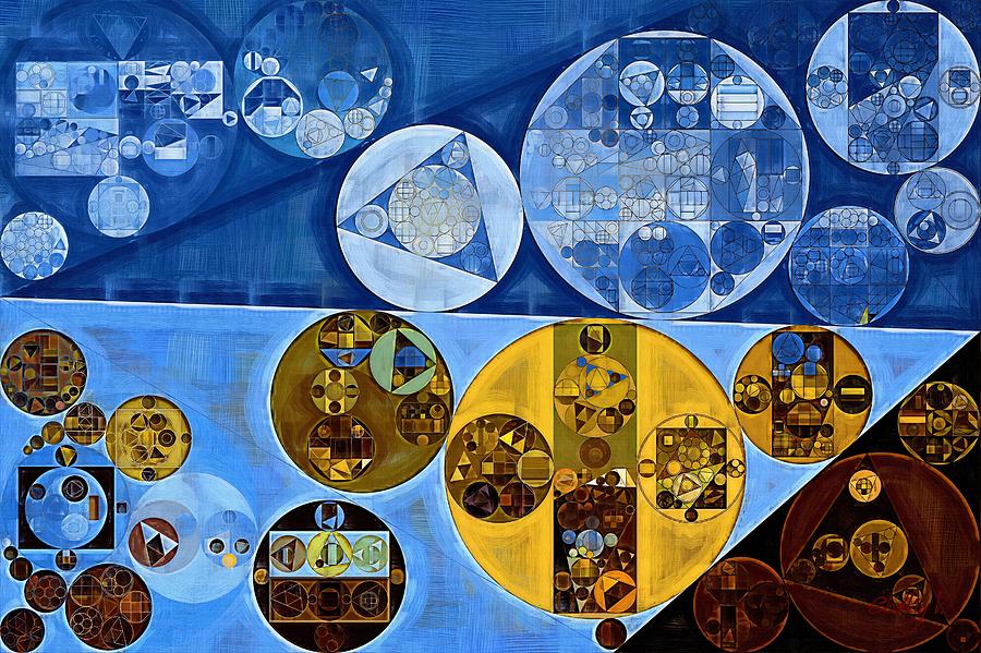 Abstract painting - Yale blue #7 Digital Art by Vitaliy Gladkiy