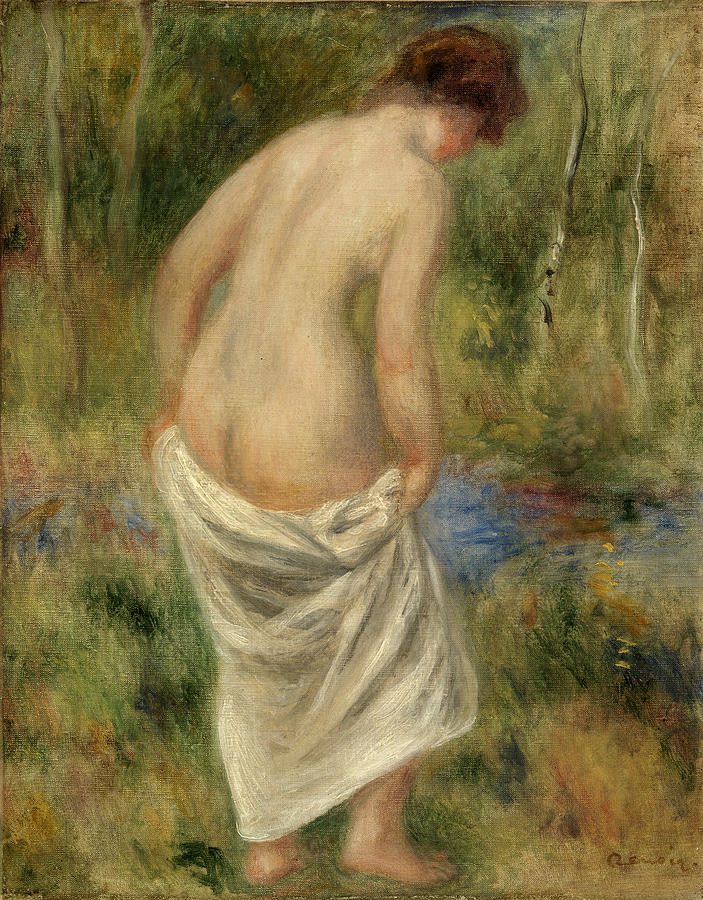 Pierre Auguste Renoir Painting - After the Bath #7 by Pierre-Auguste Renoir