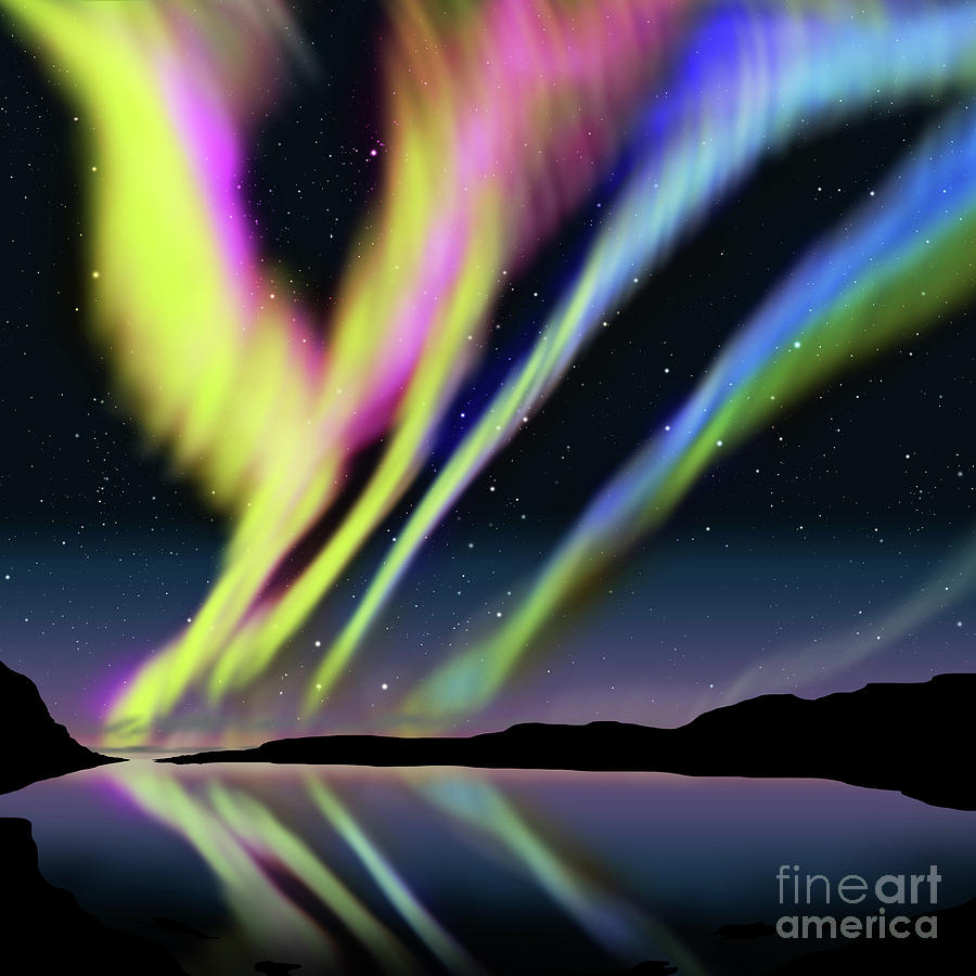 Activity Digital Art - Aurora by Atiketta Sangasaeng Activity Digital Art - Aurora by Atiketta Sangasaeng