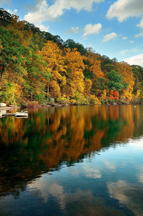 Autumn Lake #7 Photograph by Songquan Deng