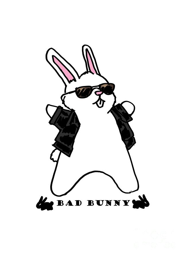 Bad Digital Art - Bad Bunny by Pohon Cingur.
