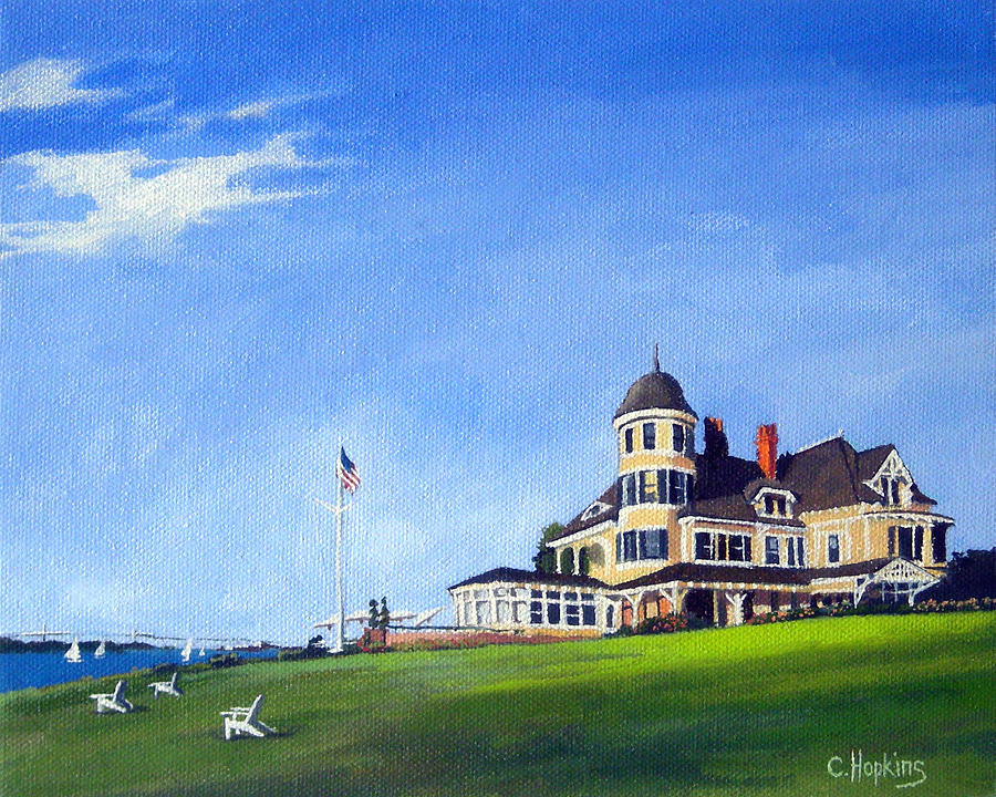 Sunset Painting - Castle Hill Inn Newport Rhode Island #6 by Christine Hopkins