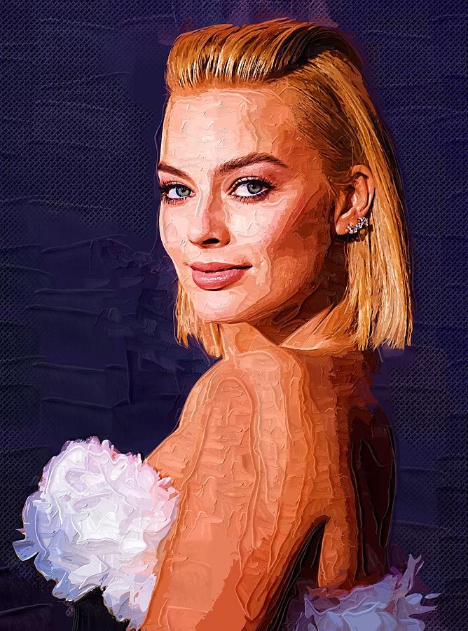 Celebrity Margot Robbie Digital Art By Lilia Kosvintseva
