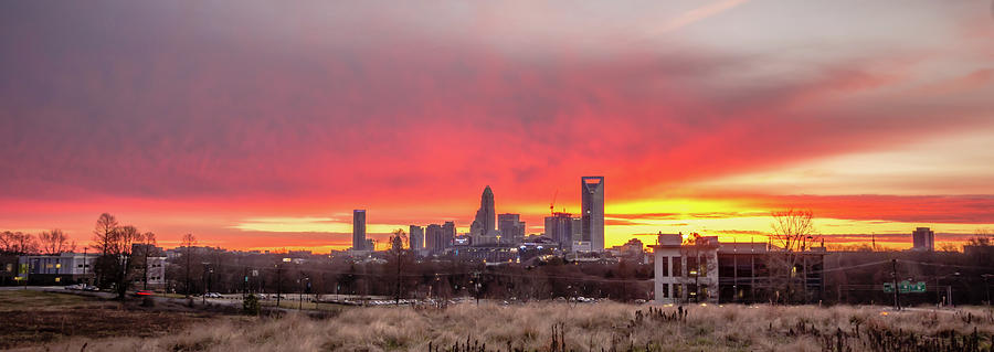 Charlotte The Queen City Skyline At Sunrise #7 Photograph by Alex Grichenko