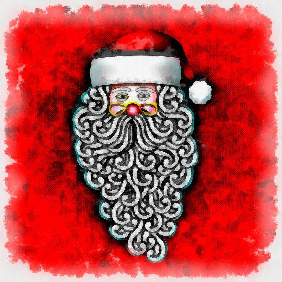 Christmas Painting - Christmas Santa Claus #7 by Esoterica Art Agency