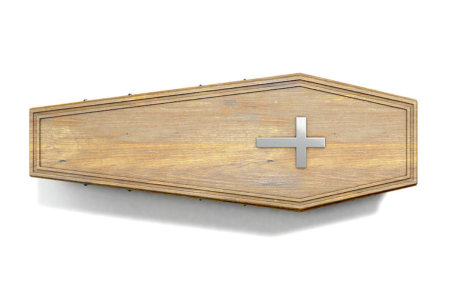 Burial Digital Art - Coffin And Crucifix #7 by Allan Swart