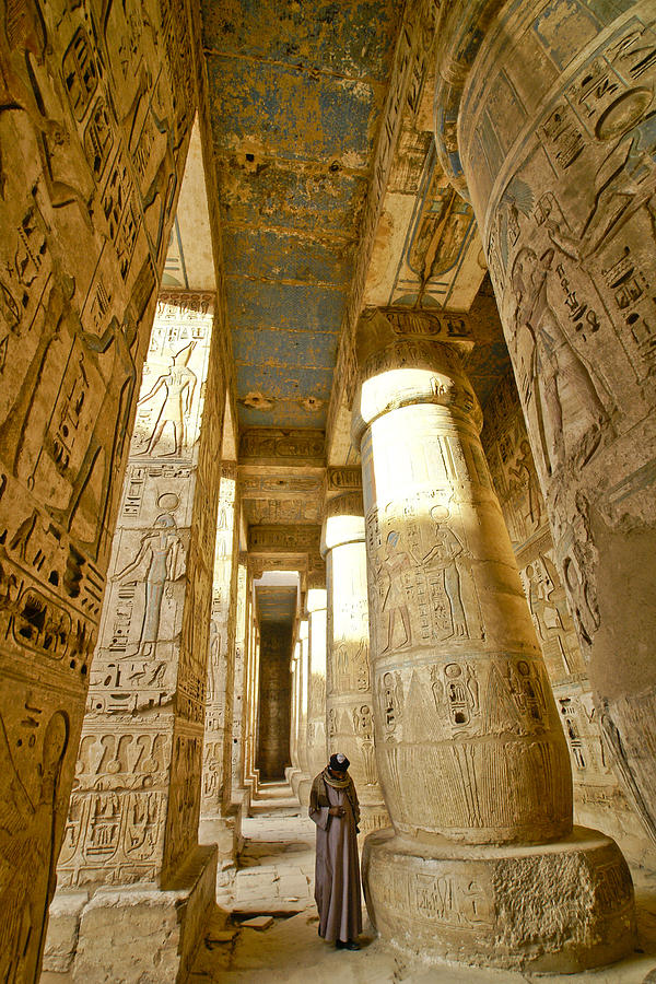 Colonnade in an Egyptian Temple Photograph by Michele Burgess