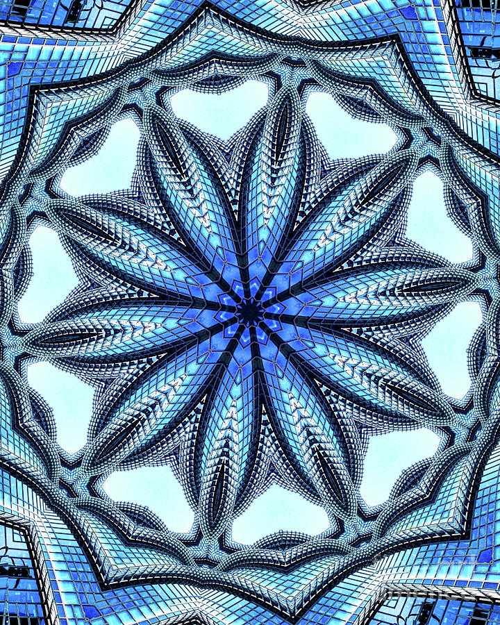 Colorful Blue Kaleidoscopic Design #7 Photograph by Amy Cicconi