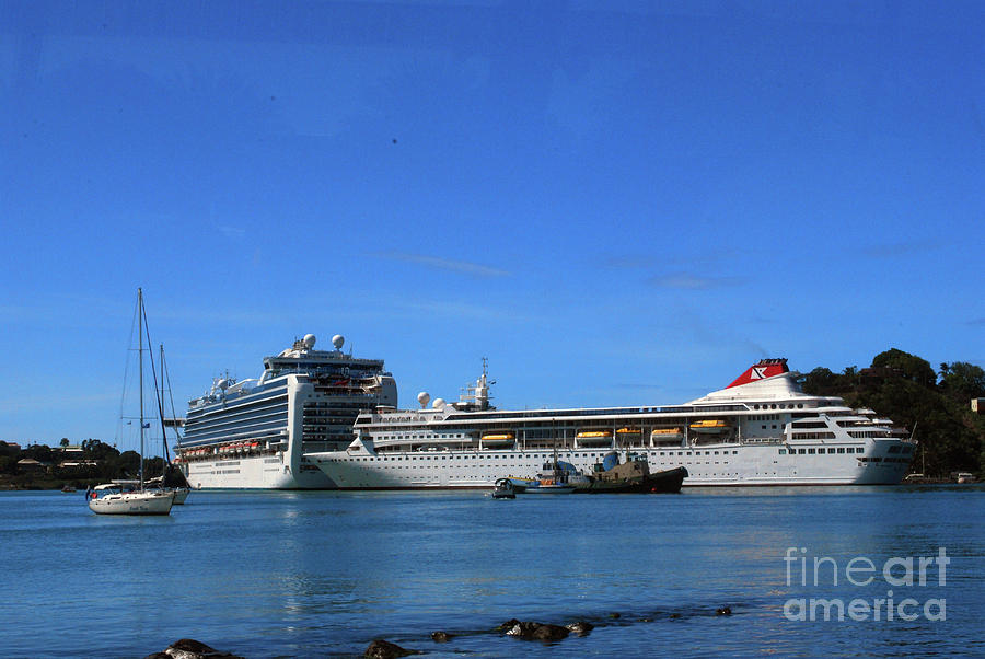 Cruise Photograph - Cruise ship in port #7 by Gary Wonning