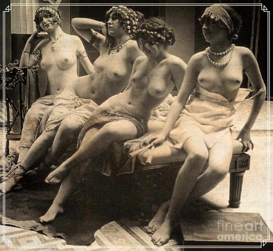Vintage Digital Art - Digital Ode to Vintage Nude by MB #7 by Esoterica Art Agency