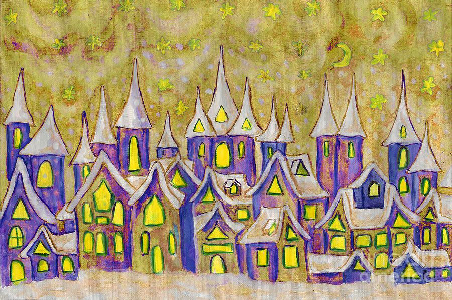 Dreamstown, painting #7 Painting by Irina Afonskaya