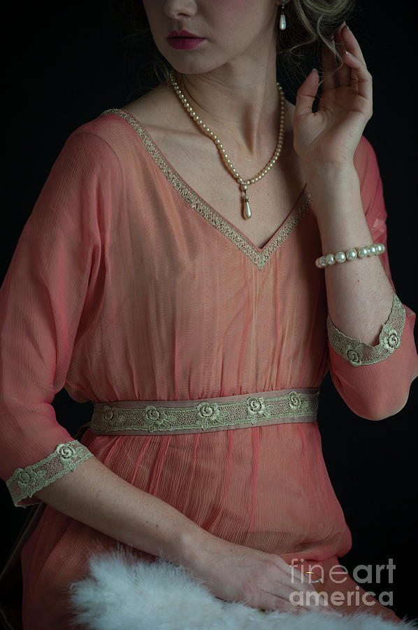 Necklace Photograph - Edwardian Woman  #7 by Lee Avison