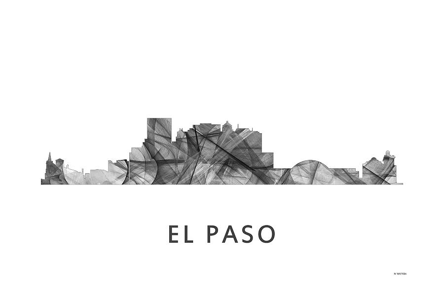 El Paso Texas Skyline #7 Digital Art by Marlene Watson