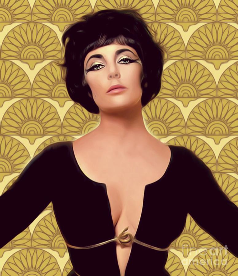 Elizabeth Taylor, Vintage Actress Digital Art