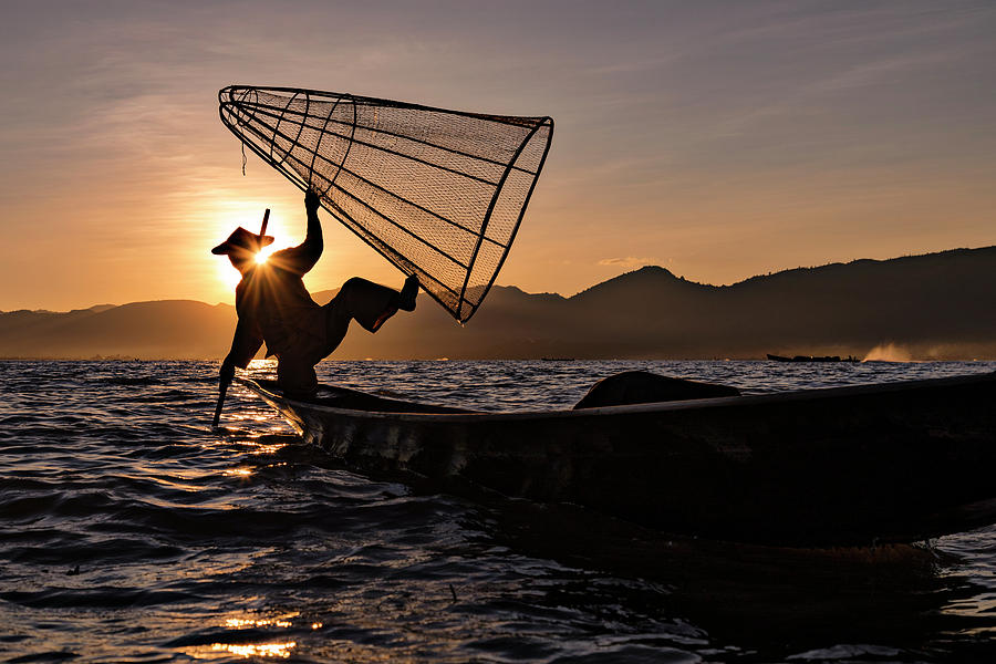 Fisherman Inle Lake - Myanmar #7 Photograph by Joana Kruse