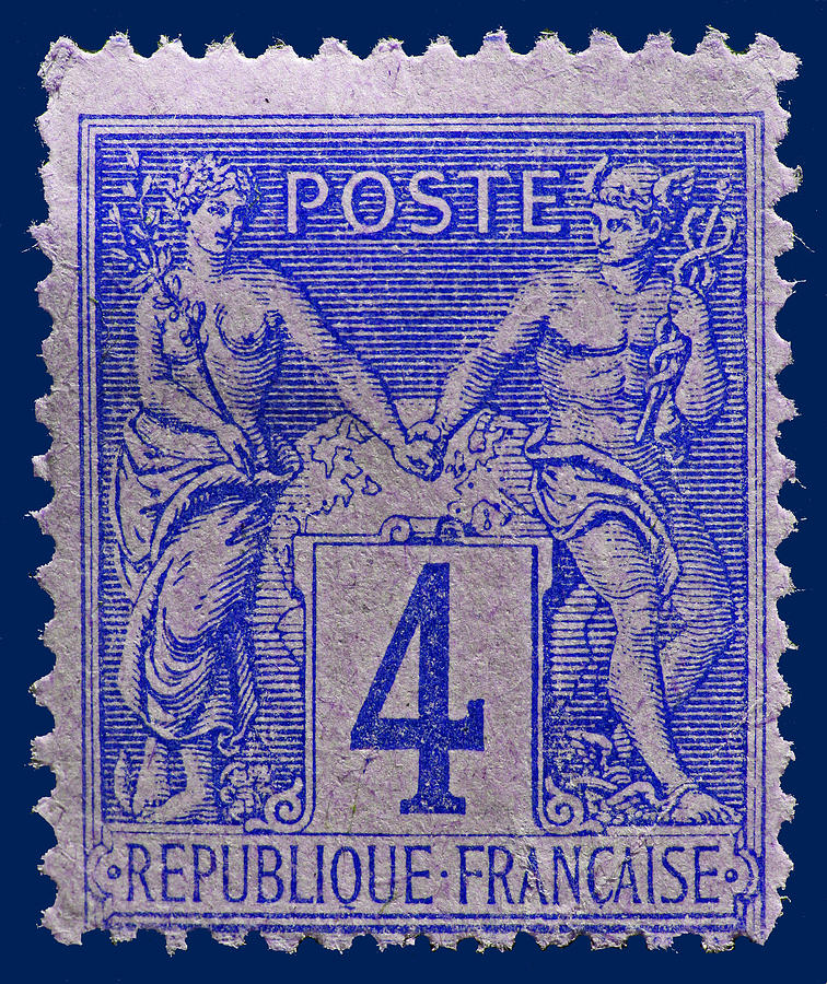 French Postage Stamps #7 Photograph by James Hill