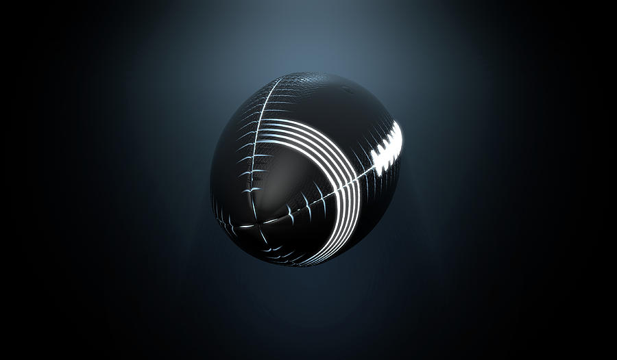 Futuristic Neon Sports Ball Digital Art