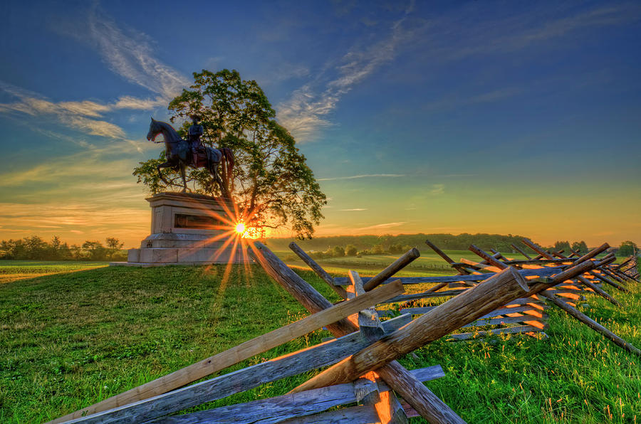 Gettysburg Mcpherson Ridge Sunrise Photograph By Craig Fildes