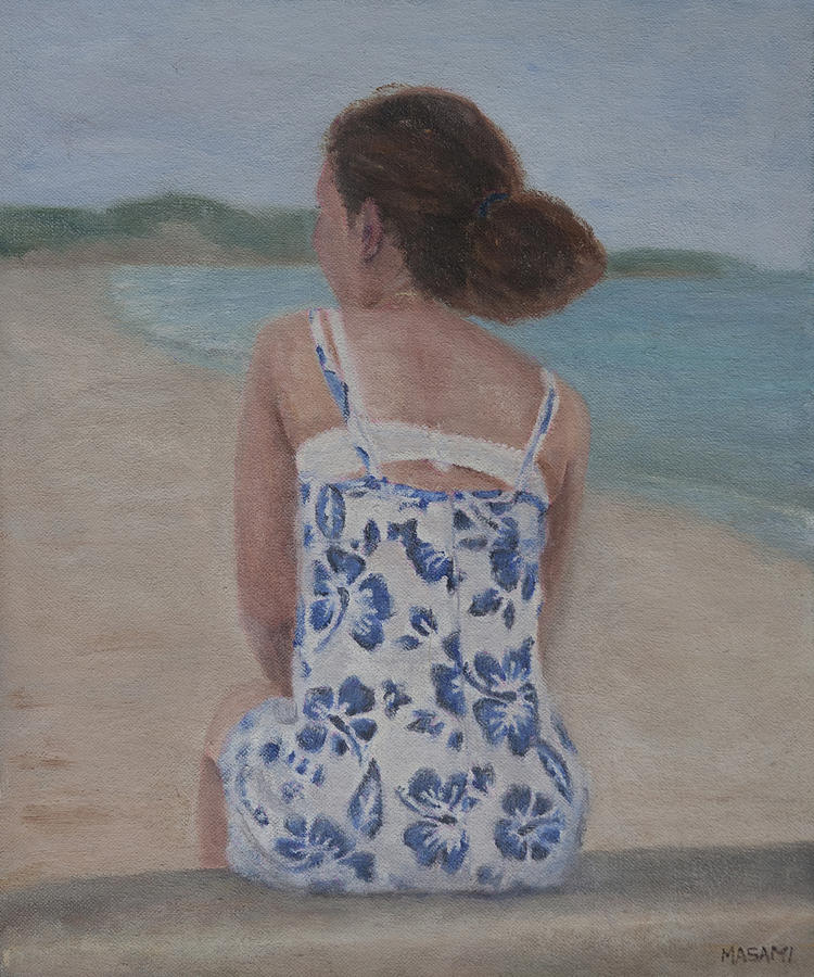Girl At The Beach #7 Painting by Masami Iida