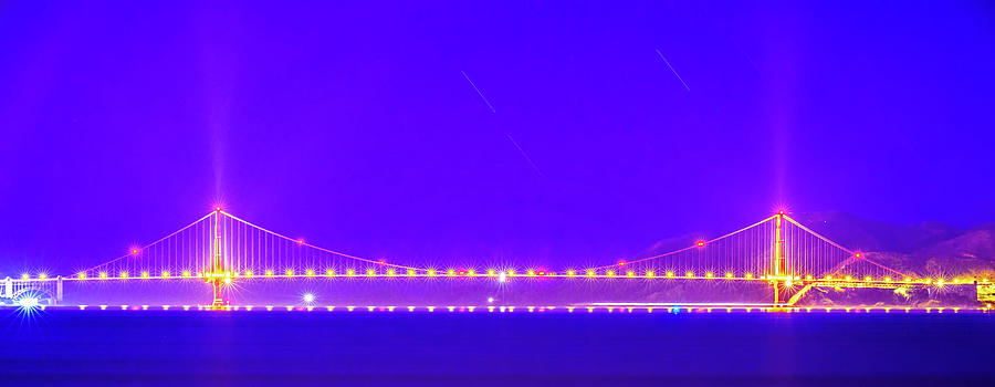 Golden Gte Bridge In San Francisco At Night #7 Photograph by Alex Grichenko