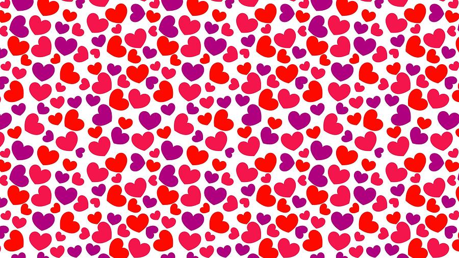 Pattern Digital Art - Heart #7 by Super Lovely
