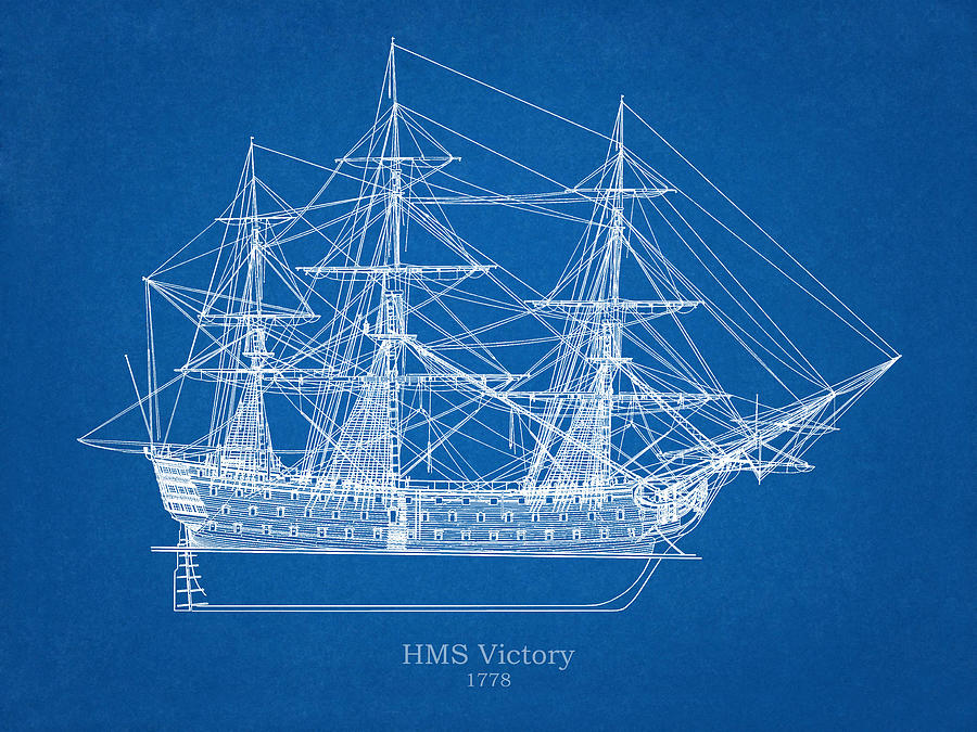 HMS Victory ship plans Drawing by StockPhotosArt Com - Fine Art America