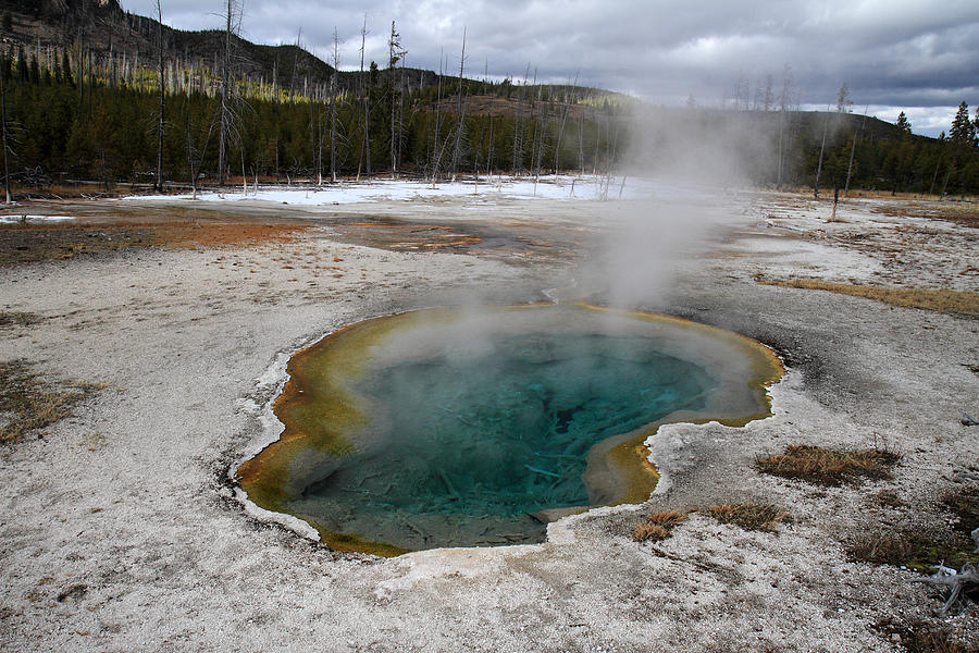 Hot springs and Geysers in Yellowstone #7 Photograph by Pierre Leclerc Photography