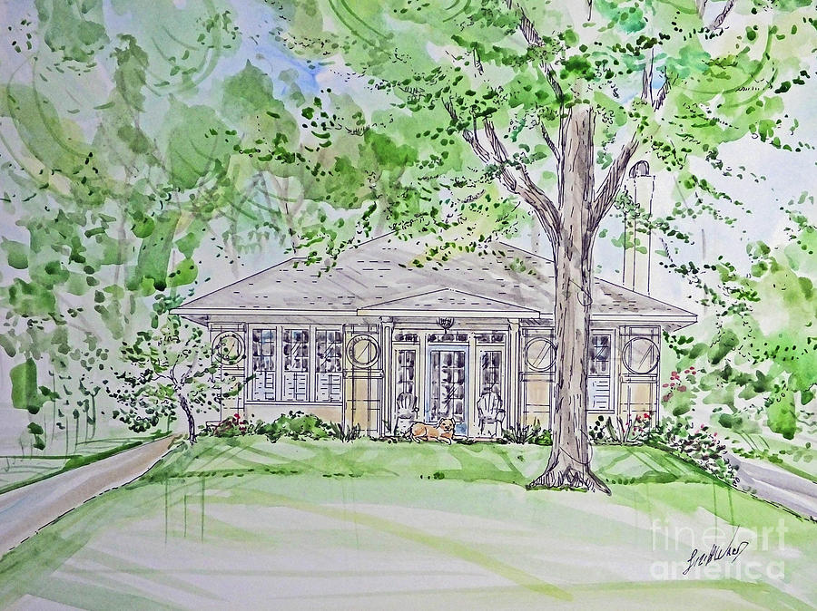 House Rendering Sample #7 Drawing by Lizi Beard-Ward