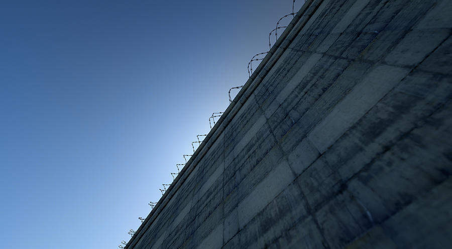 Barbed Digital Art - Huge High Security Wall #7 by Allan Swart