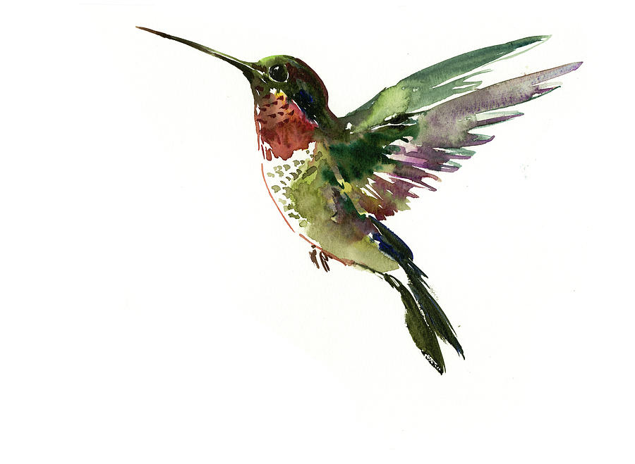 Hummingbird #7 Painting by Suren Nersisyan