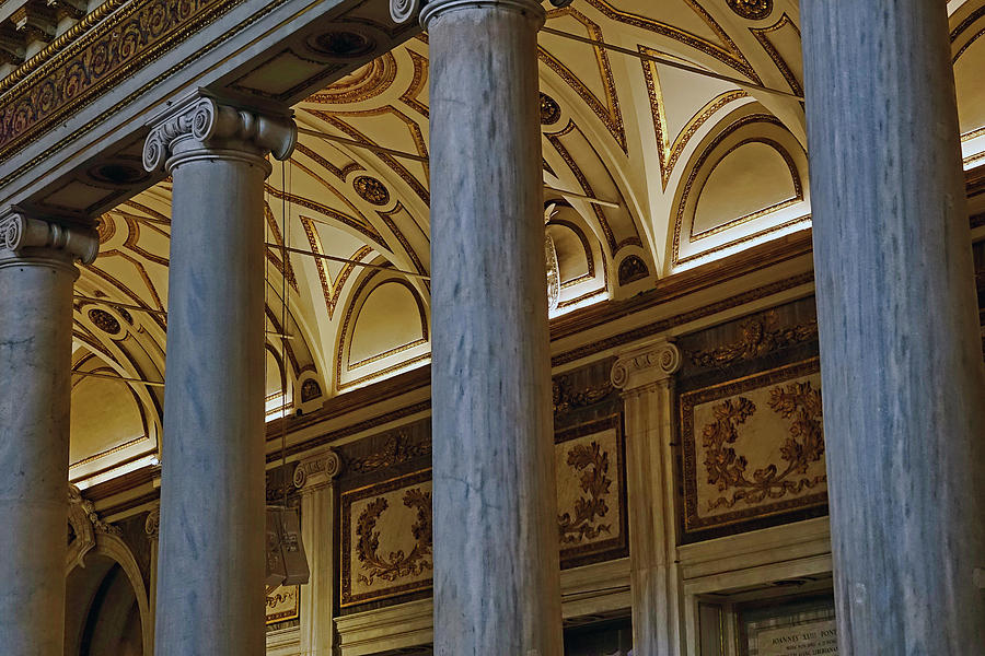 Interior View Of The Basilica di Santa Maria Maggiore In Rome Italy #7 Photograph by Rick Rosenshein