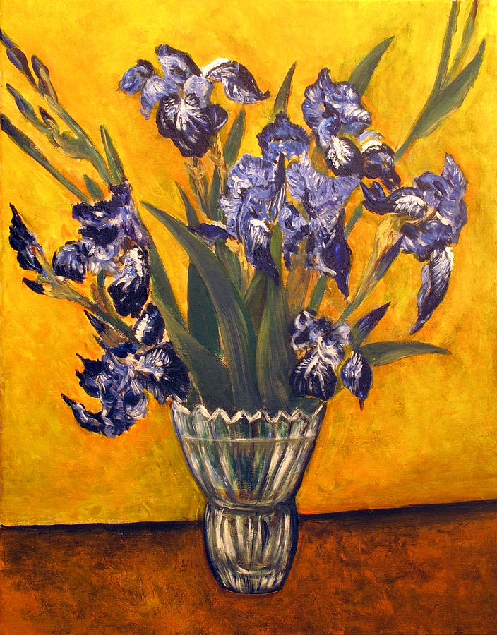 Still Life Painting - Irises #7 by Vladimir Kezerashvili