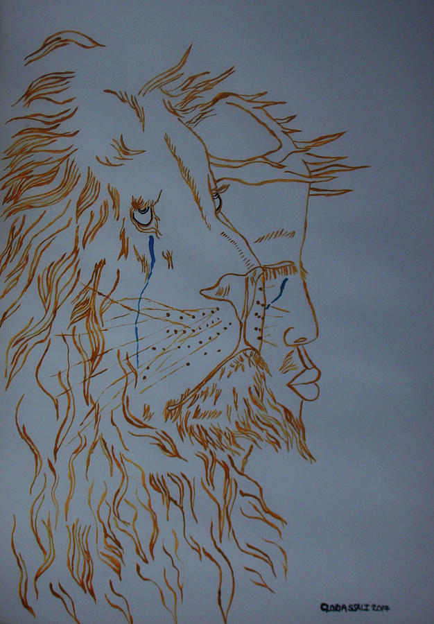 Jesus Lion Of Judah #7 Painting by Gloria Ssali