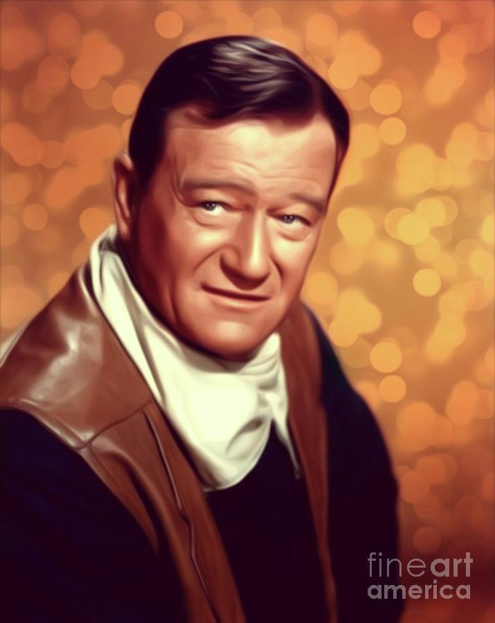 Hollywood Digital Art - John Wayne, Actor #7 by Esoterica Art Agency