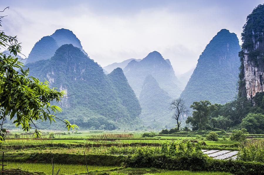 Karst rural scenery in spring #7 Photograph by Carl Ning