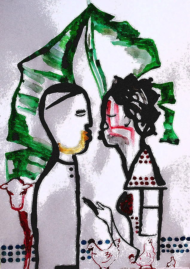 Kintu and Nambi Poster #7 Painting by Gloria Ssali