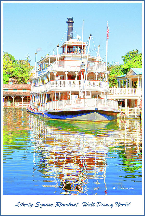 Liberty Square Riverboat, Walt Disney World #3 Digital Art by A Macarthur Gurmankin