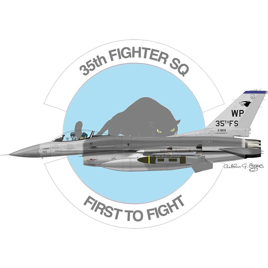 Lockheed Martin F-16C Viper #7 Digital Art by Arthur Eggers