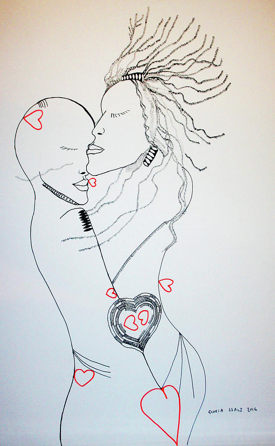 Love is a Heart #7 Drawing by Gloria Ssali