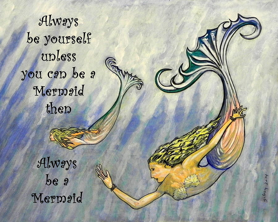 Mermaid Painting - Mermaid #5 by W Gilroy
