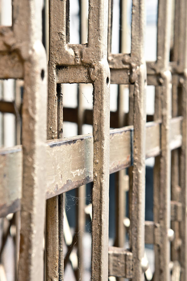 Abstract Photograph - Metal bars #7 by Tom Gowanlock