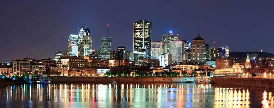 Montreal over river at dusk  #7 Photograph by Songquan Deng